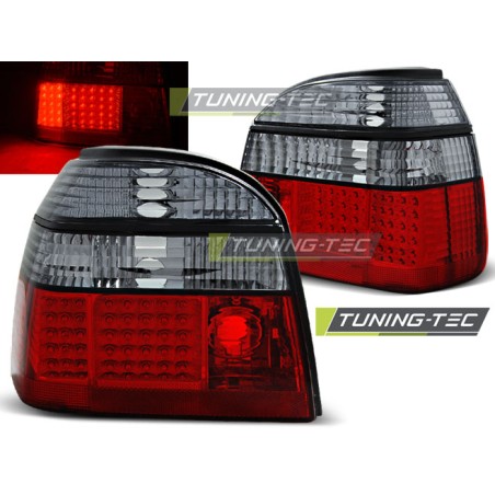 Feux arrière LED rouge fumé pour VW Golf 3 09.91-08.97