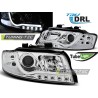 Phares TUBE LIGHT DRL chrome pour AUDI A4 10.00-10.04 Phares TUBE LIGHT DRL chrome pour AUDI A4 10.00-10.04
