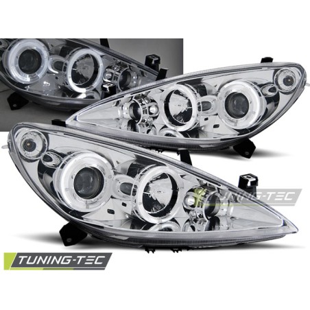 PEUGEOT 307 04.01-06.05 ANGEL EYES CHROME