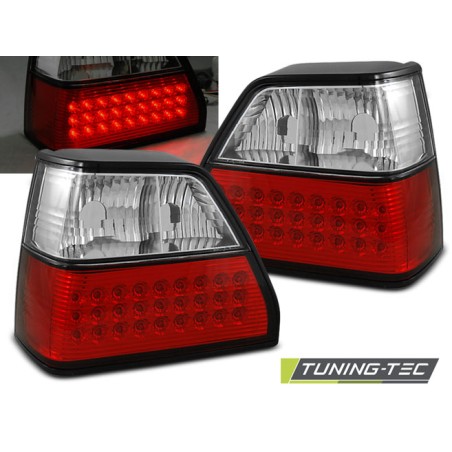 Feux arrière LED rouge blanc pour VW Golf 2 08.83-08.91