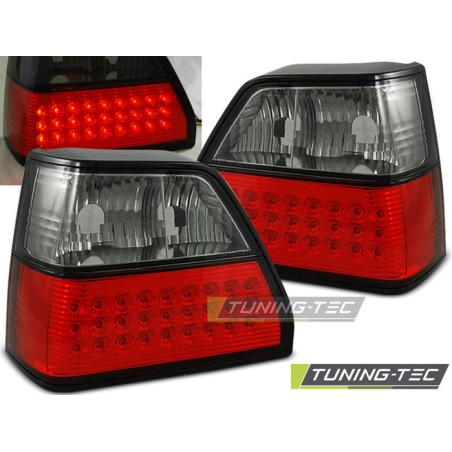 Feux arrière LED rouge fumé pour VW Golf 2 08.83-08.91