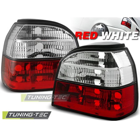 Feux arrière rouge blanc pour VW GOLF 3 09.91-08.97