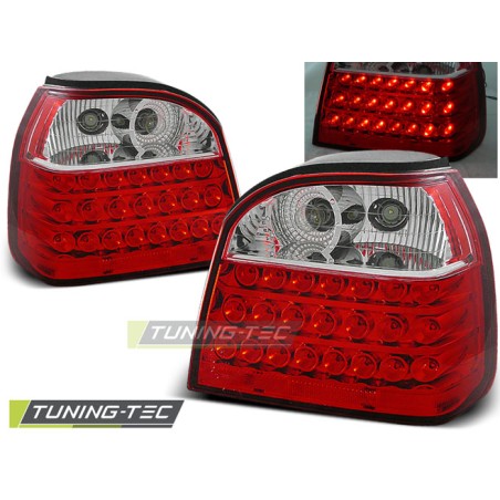 Feux arrière LED rouge blanc pour VW Golf 3 09.91-08.97