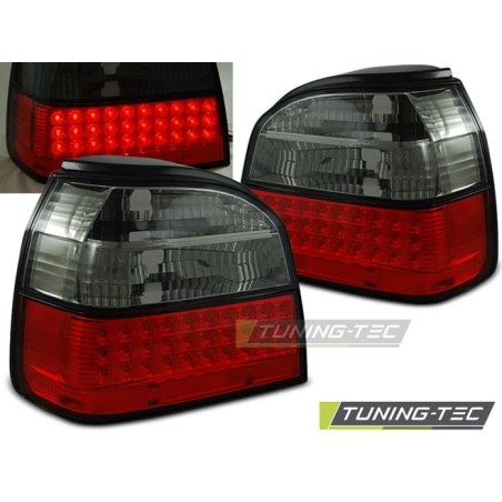 Feux arrière LED rouge fumé pour VW Golf 3 09.91-08.97