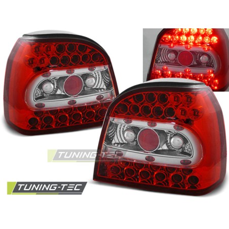 Feux arrière LED rouge blanc pour VW Golf 3 09.91-08.97