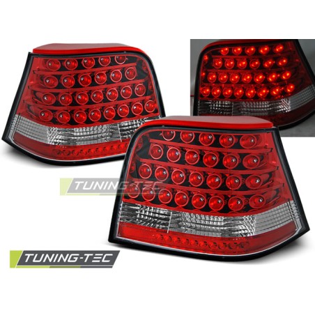 Feux arrière LED rouge blanc pour VW Golf 4 09.97-09.03