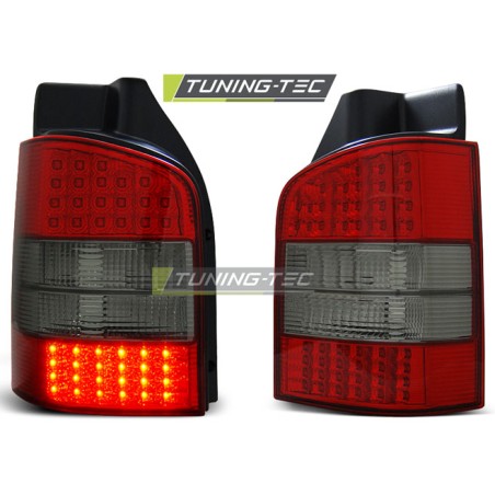 Feux arrière LED rouge fumé pour VW T5 04.03-09