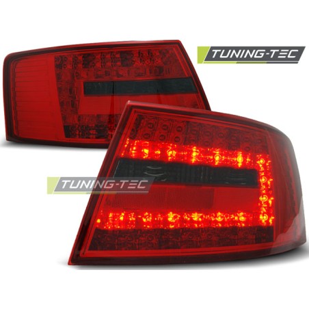 Feux arrière LED rouge fumé pour AUDI A6 C6 berline 04.04-08