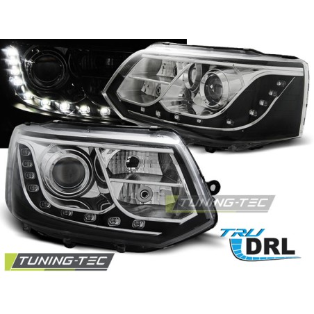 Phares TRUE DRL Chrome pour VW T5 2010-2015