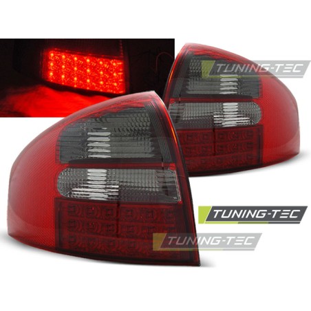 Feux arrière LED rouge fumé pour AUDI A6 05.97-05.04 berline