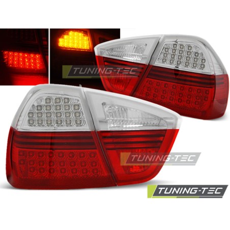 Feux arrière LED rouge blanc pour BMW E90 03.05-08.08