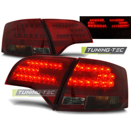 Feux arrière LED rouge fumé pour AUDI A4 B7 11.04-03.08 AVANT