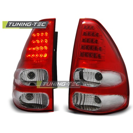 TOYOTA LAND CRUISER 120 03-09 LED ROUGE BLANC SÉQUENTIEL TOYOTA LAND CRUISER 120 03-09 LED ROUGE BLANC SÉQUENTIEL