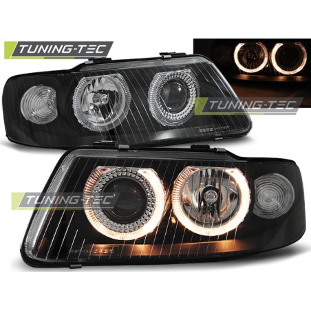 PHARES ANGEL EYES NOIRS pour AUDI A3 09.00-05.03