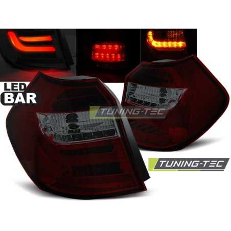 Feux arrière LED BAR rouge fumé pour BMW E87 04-08.07 Feux arrière LED BAR rouge fumé pour BMW E87 04-08.07