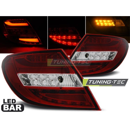 Feux arrière LED BAR rouge blanc pour MERCEDES C-KLASA W204 berline 07-10 Feux arrière LED BAR rouge blanc pour MERCEDES C-KLASA W204 berline 07-10