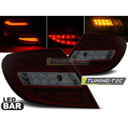 Feux arrière LED BAR rouge fumé pour MERCEDES C-KLASA W204 SEDAN 07-10 Feux arrière LED BAR rouge fumé pour MERCEDES C-KLASA W204 SEDAN 07-10