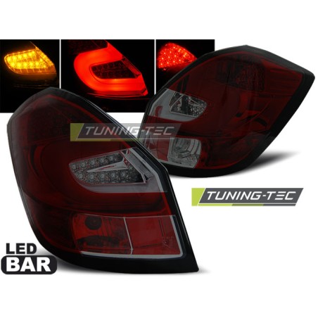 Feux arrière LED BAR rouge fumé pour SKODA FABIA II 07-06.14 Feux arrière LED BAR rouge fumé pour SKODA FABIA II 07-06.14
