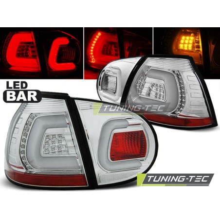 Feux arrière LED BAR chromés pour VW GOLF 5 10.03-09