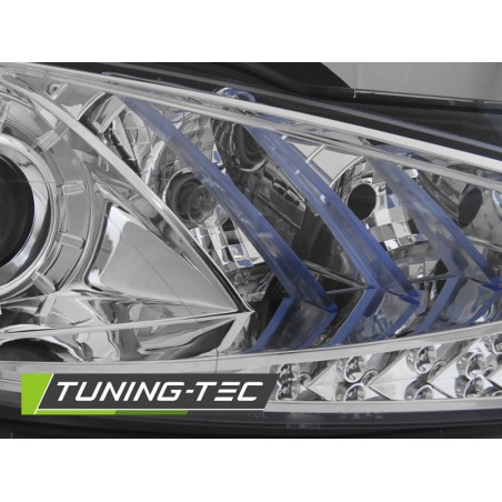 Phares avant TRUE DRL chrome lumière bleue pour VW Golf 6 10.08-12