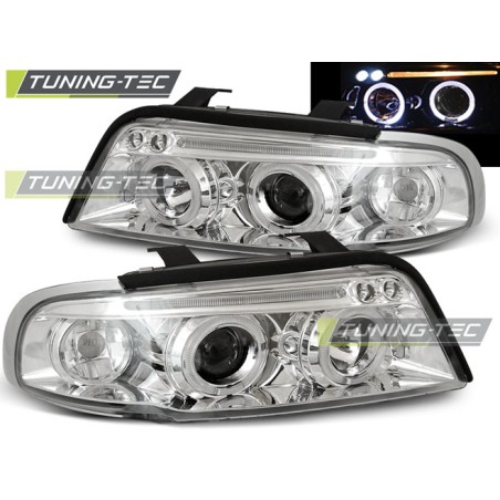 Phares Angel Eyes Chrome pour AUDI A4 11.94-12.98