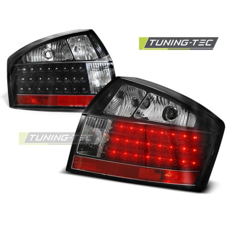 Feux arrière LED noirs compatibles AUDI A4 10.00-10.04