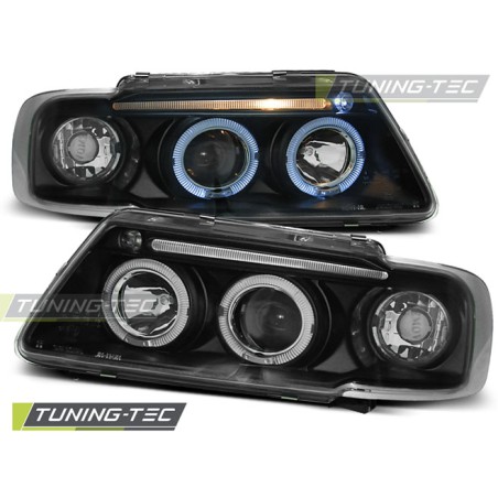 PHARES ANGEL EYES NOIRS pour AUDI A3 8L 08.96-08.00