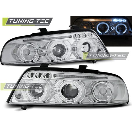 PHARES ANGEL EYES CHROME pour AUDI A4 01.99-09.00