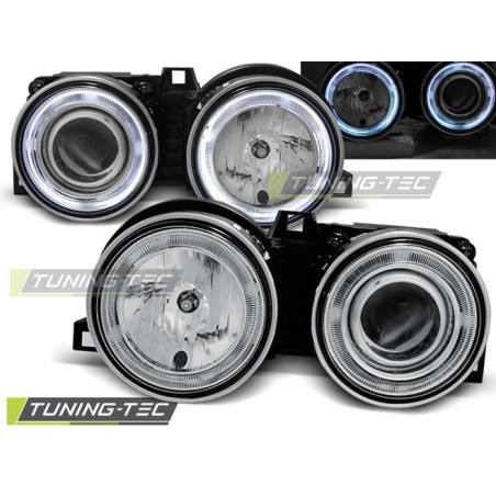 PHARES ANGEL EYES CHROME pour BMW E30 11.82-06.94