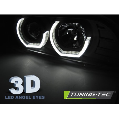 PHARES ANGEL EYES 3D NOIRS pour BMW E39 09.95-06.03