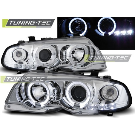 Phares Angel Eyes Chrome pour BMW E46 04.99-03.03 Coupé