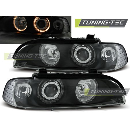 PHARES ANGEL EYES NOIRS pour BMW E39 09.95-06.03