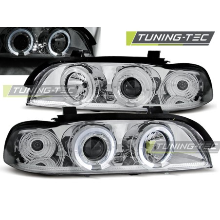 PHARES ANGEL EYES CHROME pour BMW E39 09.95-05.03