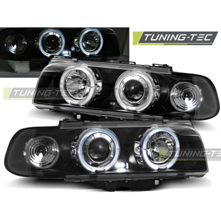 PHARES ANGEL EYES NOIRS pour BMW E38 06.94-08.98