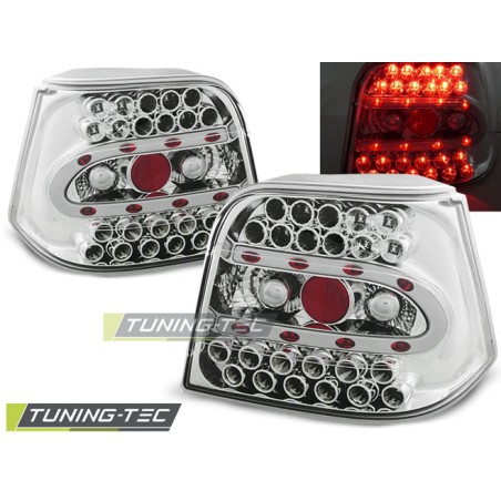 Feux arrière LED chromés pour VW Golf 4 09.97-09.03