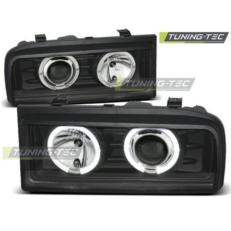 PHARES ANGEL EYES NOIRS pour VW CORRADO 88-95