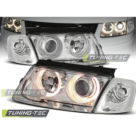 Phares Angel Eyes Chrome pour VW Passat B5 3B 11.96-08.00