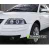 Phares Angel Eyes noirs pour VW Passat 3BG 09.00-03.05 Phares Angel Eyes noirs pour VW Passat 3BG 09.00-03.05