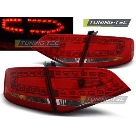 Feux arrière LED rouge blanc pour AUDI A4 B8 08-11 berline