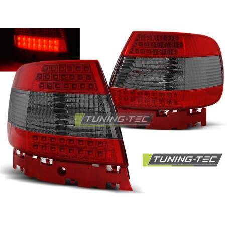 Feux arrière LED rouge fumé pour AUDI A4 11.94-09.00