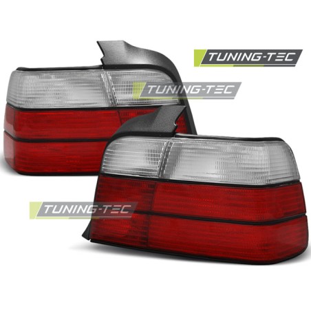 Feux arrière sport look rouge blanc pour BMW E36 12.90-08.99 berline Feux arrière sport look rouge blanc pour BMW E36 12.90-08.99 berline
