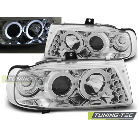 PHARES ANGEL EYES CHROME pour SEAT IBIZA / CORDOBA / POLO VARIANT, SEDAN 10.93-08.99