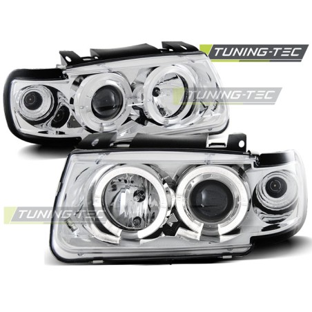 PHARES ANGEL EYES CHROME pour VW POLO 6N 10.94-09.99 HATCHBACK