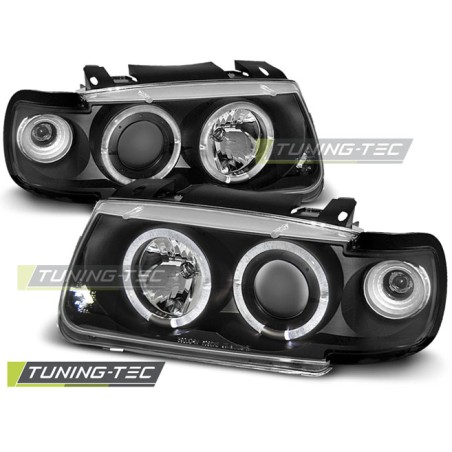 PHARES ANGEL EYES NOIRS pour VW POLO 6N 10.94-09.99 HATCHBACK