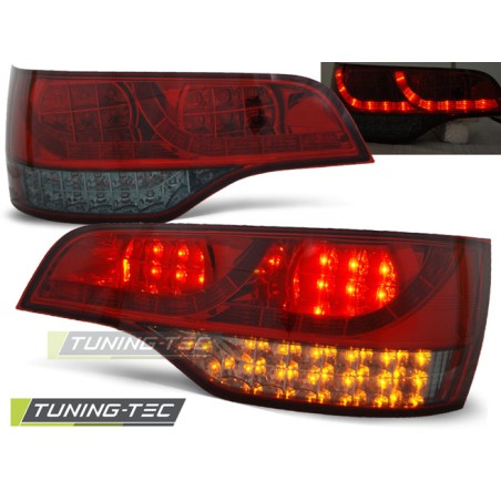 Feux arrière LED rouge fumé pour AUDI Q7 06-09 Feux arrière LED rouge fumé pour AUDI Q7 06-09