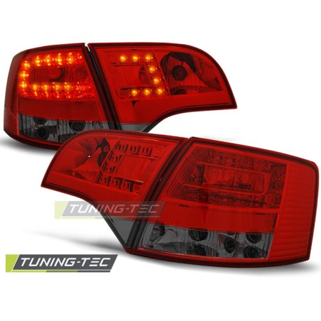 Feux arrière LED rouge fumé pour AUDI A4 B7 11.04-03.08 AVANT