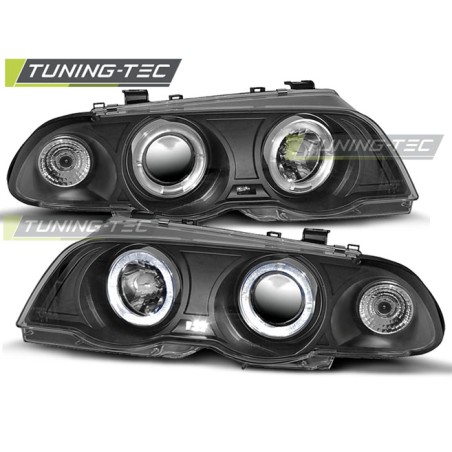 Phares ANGEL EYES noirs pour BMW E46 05.98-08.01 S/T