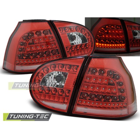 Feux arrière LED rouge blanc pour VW Golf 5 10.03-09