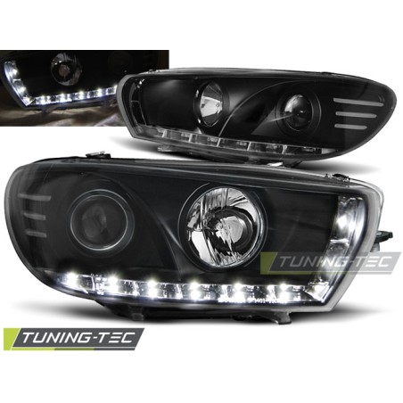 PHARES DAYLIGHT NOIR pour VW SCIROCCO 08-04.14