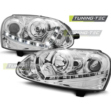 PHARES DIURNES CHROME pour VW GOLF 5 03-08